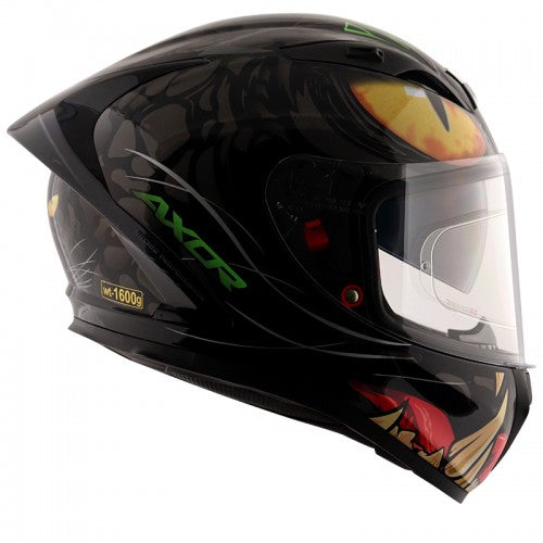 AXOR - Street Panther Full Face Helmet - Glossy Black Grey