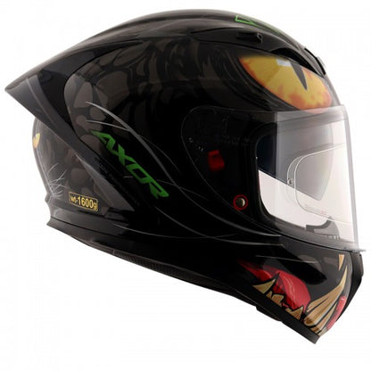 AXOR - Street Panther Full Face Helmet - Glossy Black Grey