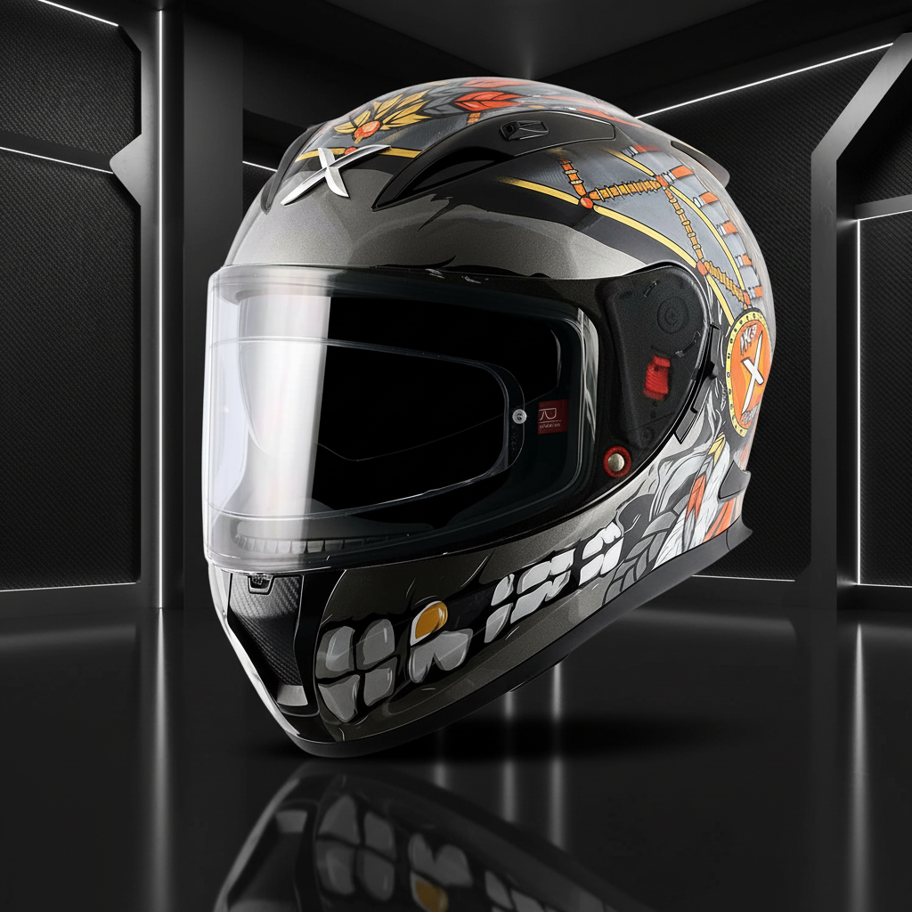 AXOR STREET FREEDOM Matt Black Orange Helmet