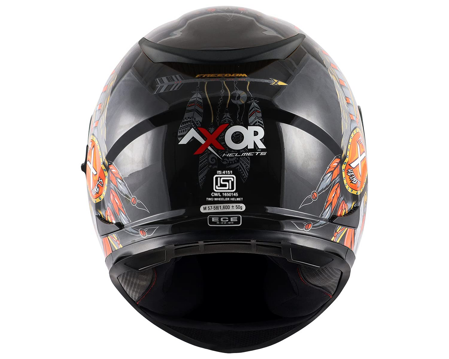 AXOR STREET FREEDOM Matt Black Orange Helmet
