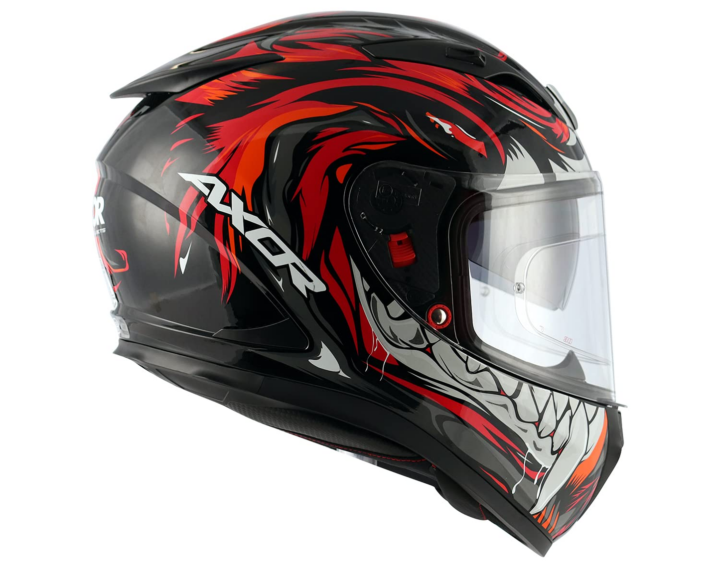 AXOR STREET OKAMI Matt Black Red Helmet