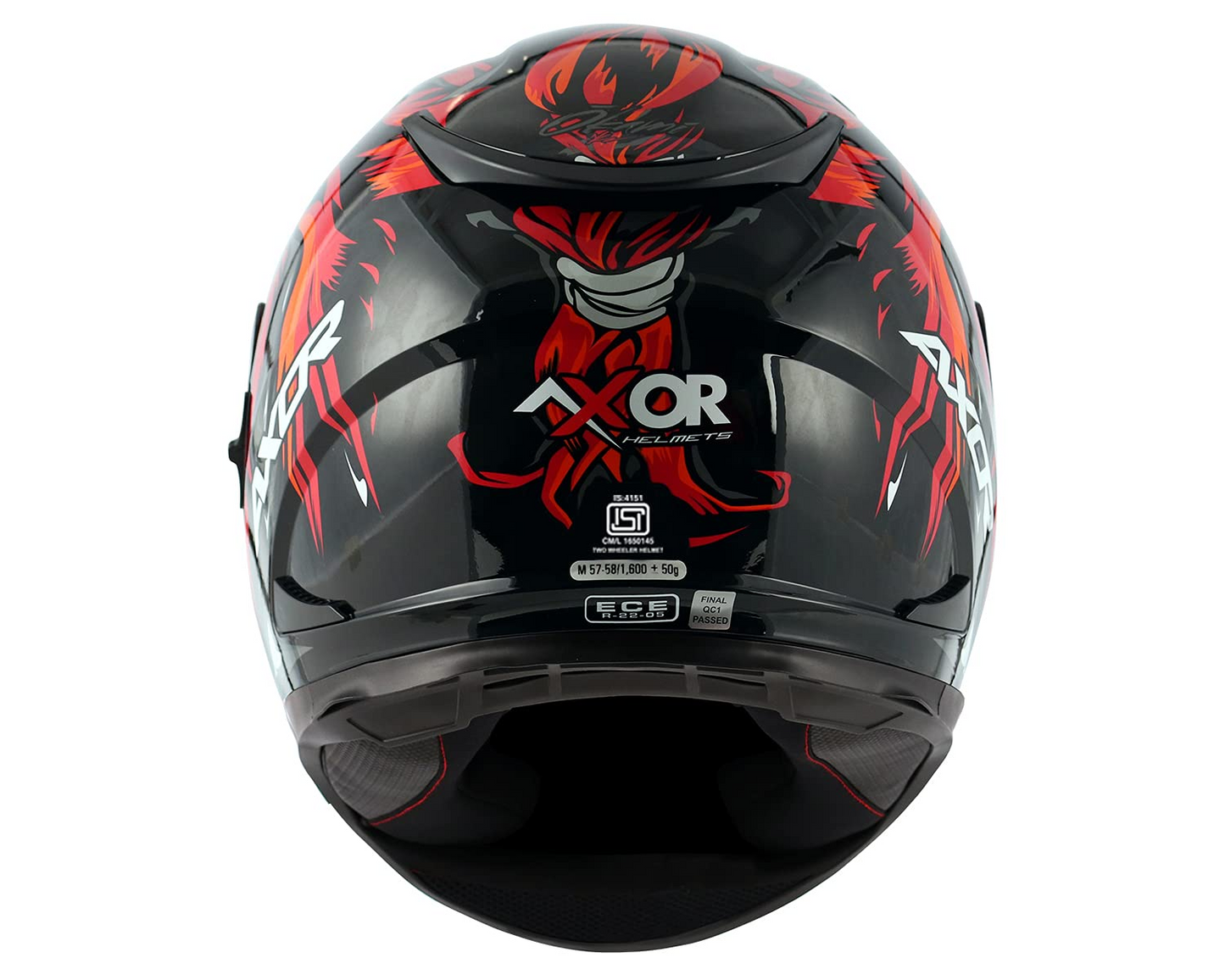 AXOR STREET OKAMI Matt Black Red Helmet
