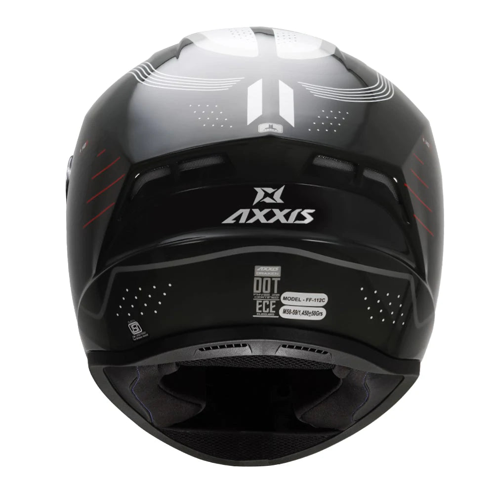 AXXIS Draken S Cougar C2 Gloss Grey Helmet - Riders Junction