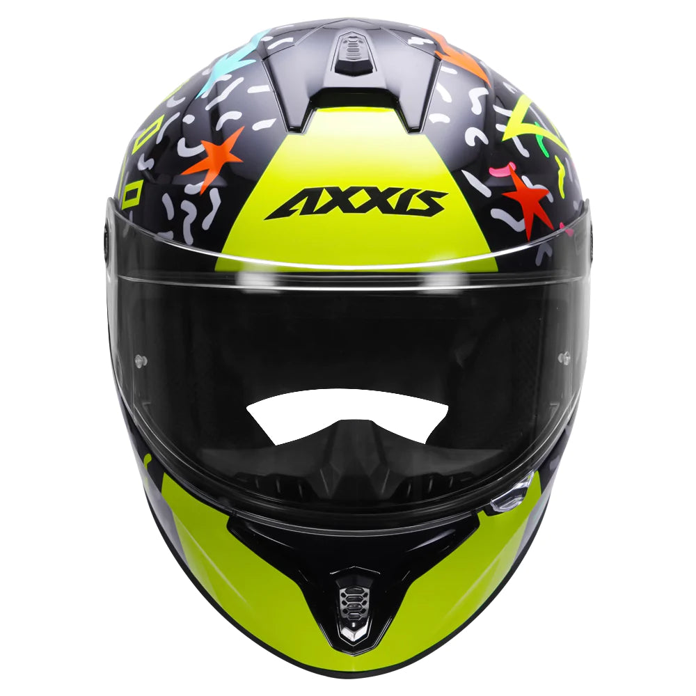 AXXIS Draken S Crazy Helmet - Fluorescent Yellow