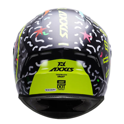 AXXIS Draken S Crazy Helmet - Fluorescent Yellow
