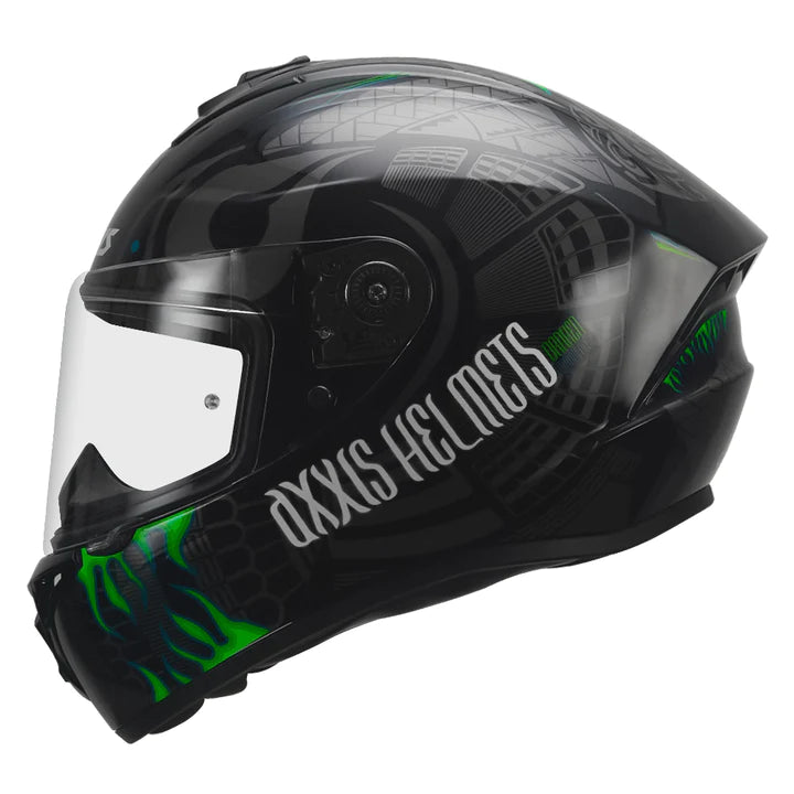 AXXIS Draken S Maori Devil Helmet - Glossy Green