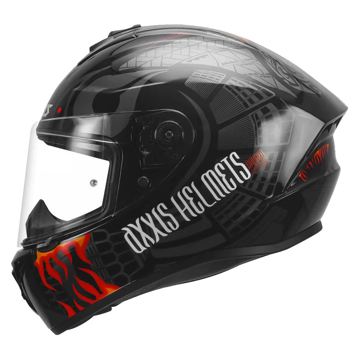 AXXIS Draken S Maori Devil Helmet - Glossy Black