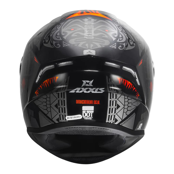 AXXIS Draken S Maori Devil Helmet - Glossy Black