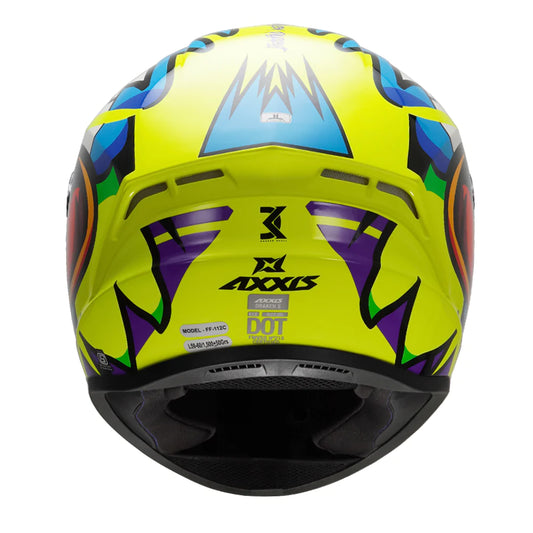 AXXIS Draken S Parrot Helmet - Fluorescent Yellow