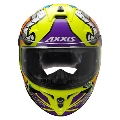 AXXIS Draken S Parrot Helmet - Fluorescent Yellow