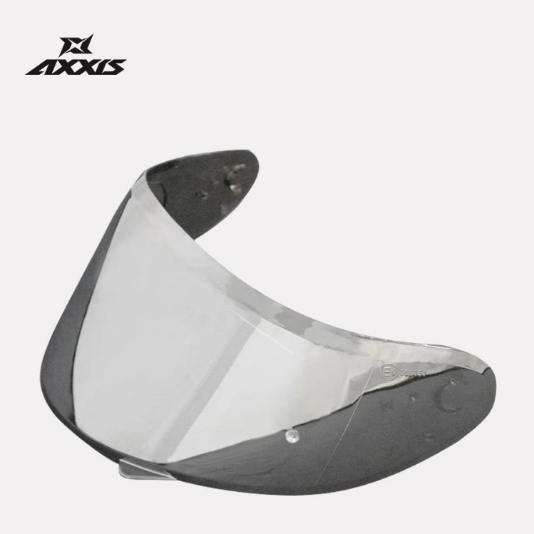 AXXIS Segment V18B Pin-lock ready visor - SILVER IRIDIUM - Riders Junction