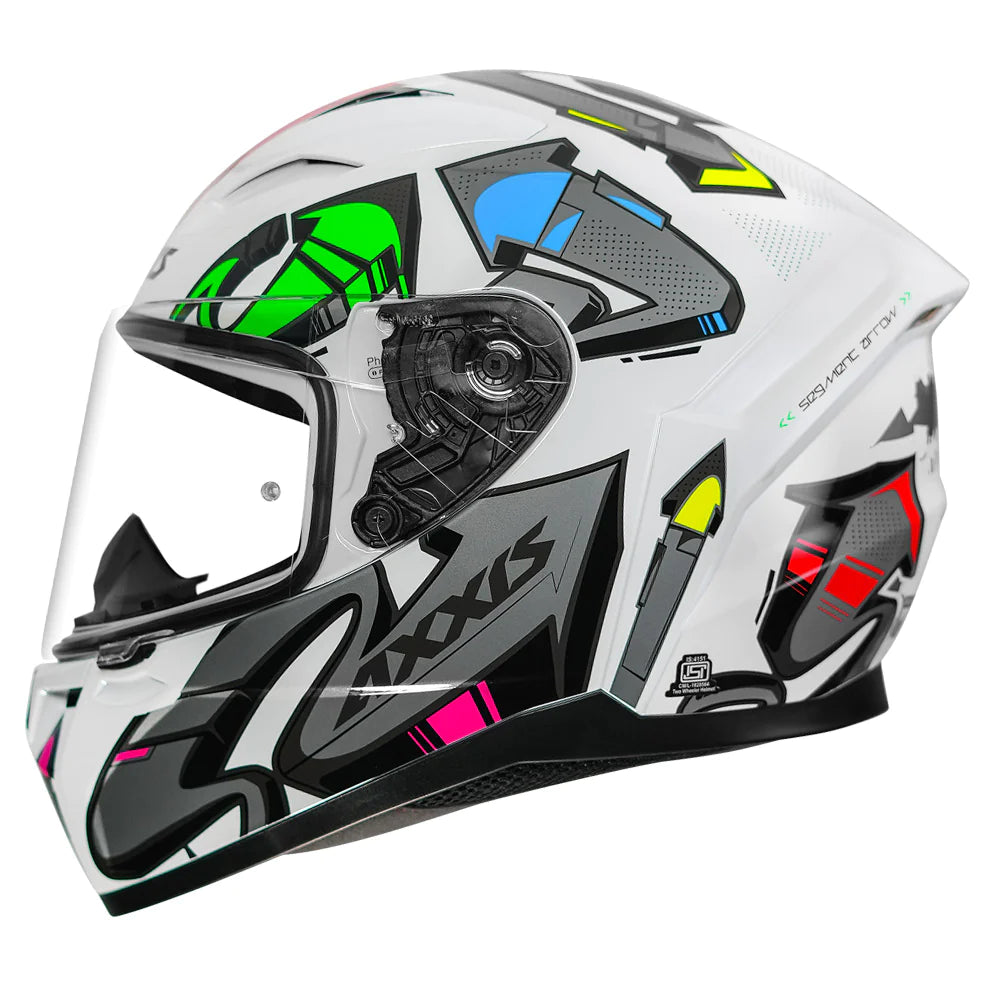 AXXIS Segment Arrows Helmet - Gloss Grey