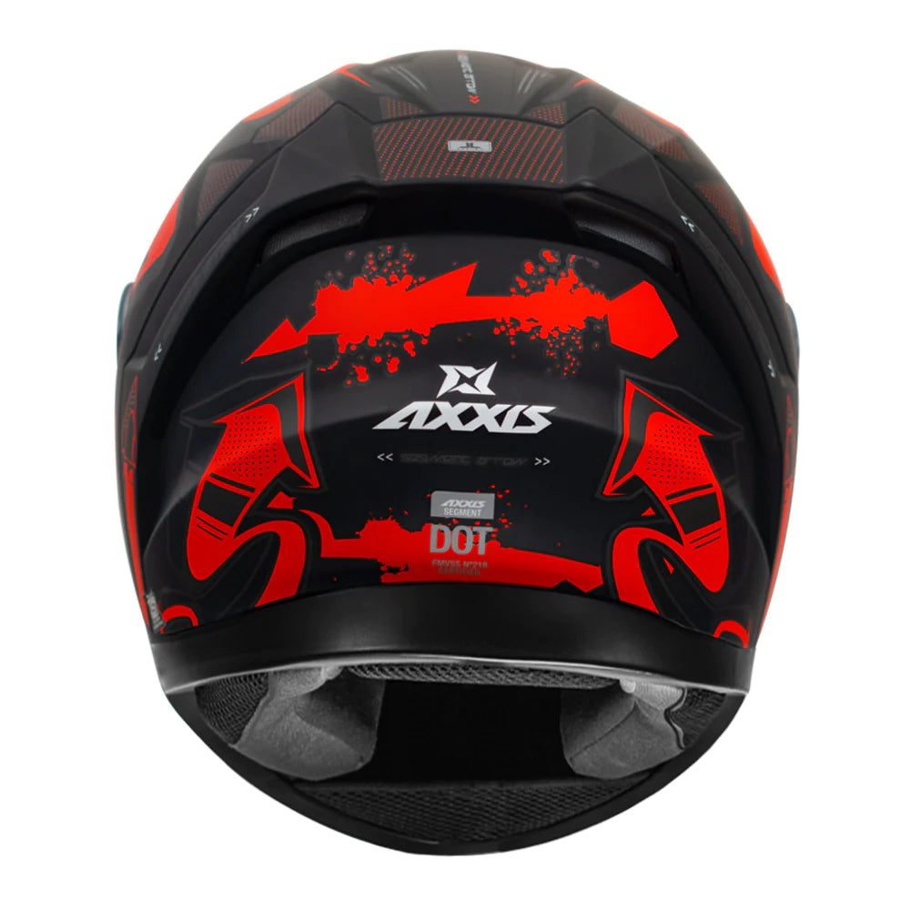 AXXIS Segment Arrows Helmet - Matt Fluorescent Red