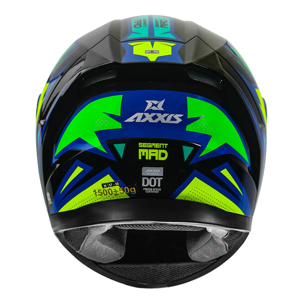 AXXIS Segment MAD Gloss Fluorescent Yellow Helmet