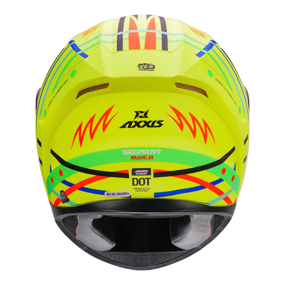 AXXIS Segment Mandalha Helmet - Fluorescent Yellow