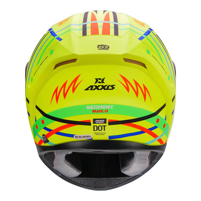 AXXIS Segment Mandalha Helmet - Fluorescent Yellow