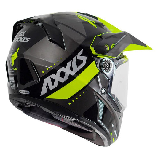 AXXIS Wolf DS Forest Fluo Yellow Helmet - Riders Junction