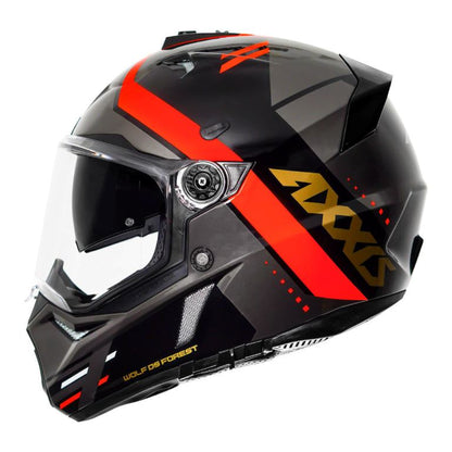 AXXIS Wolf DS Forest Red Helmet - Riders Junction