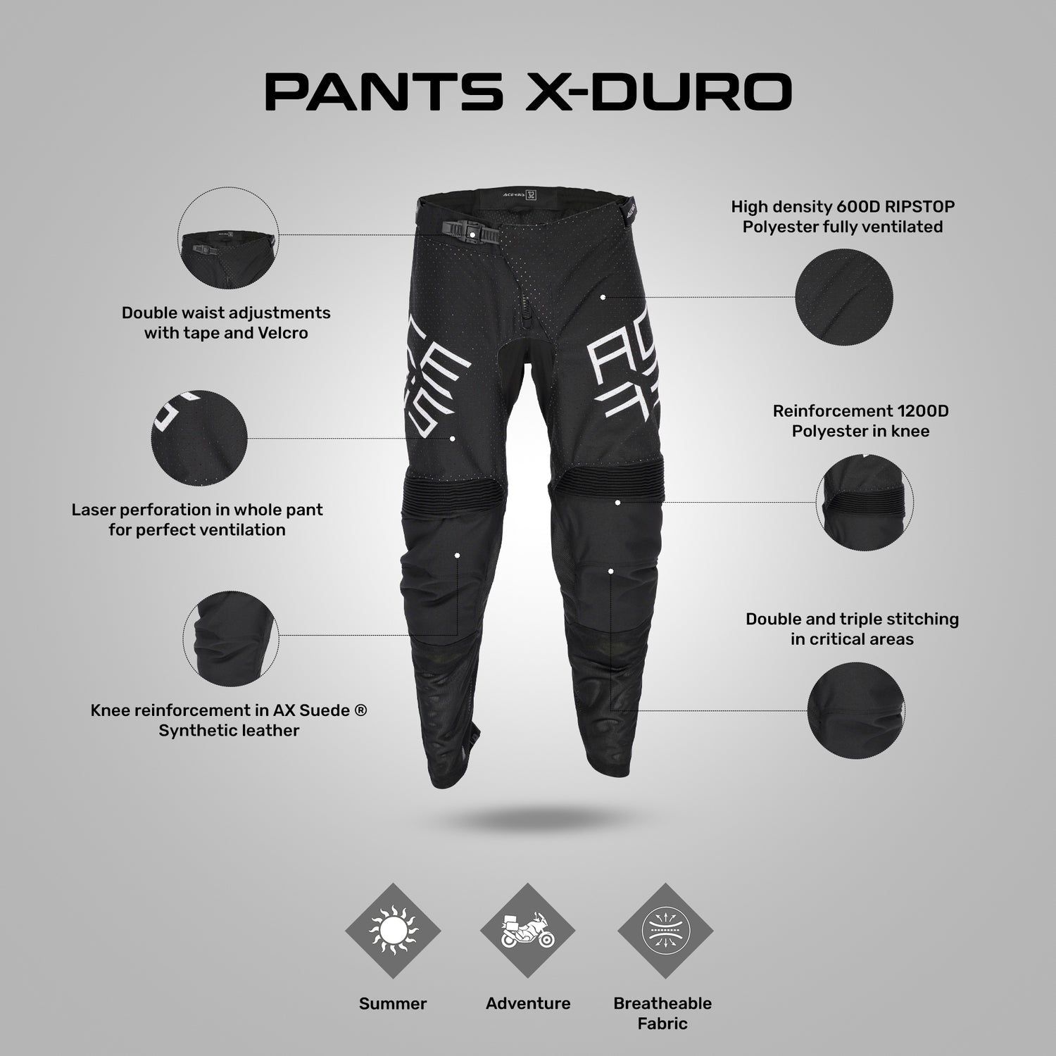 Acerbis Mx K-Windy Vented Adult Pant Black