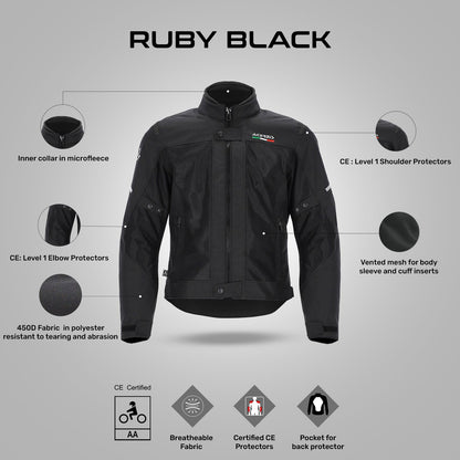 Acerbis Ruby Jacket 3 Layers Black/White