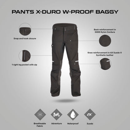 Acerbis X-Duro W-proof Baggy Pant Black