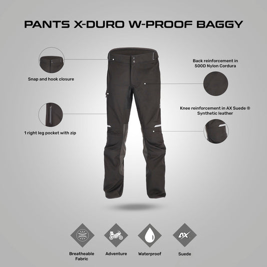Acerbis X-Duro W-proof Baggy Pant Black
