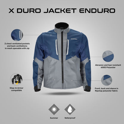 Acerbis X-duro Jacket Enduro Blue/Grey