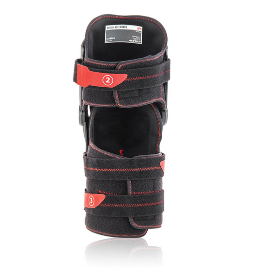 Acerbis Gorilla Universal Knee Pad for Motorcyclists (Black/Red)