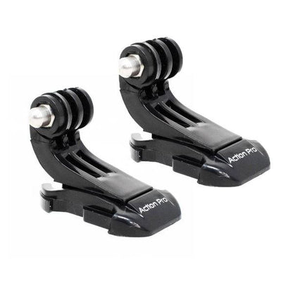Action Pro - 2 X Improved Tough J Hook Quick Release Buckle Mount Compatible with GoPro 10 9 8 7 6 5 4 4k Eken AKASO SJCAM YI and Other Action Cameras