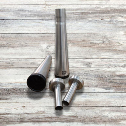 Adaptable Slip-On Silencer (Pair)- SLIM CANS-STEEL or BLACK FINISH For Royal Enfield Interceptor 650 / Continental GT 650 - SS Motocorp