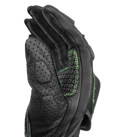 Rynox Advento Pro Riding Gloves - Hi-Viz Green Black