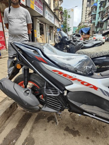 Yamaha Aerox Crash Guard with Footrest New - SS Black - Riders Junction