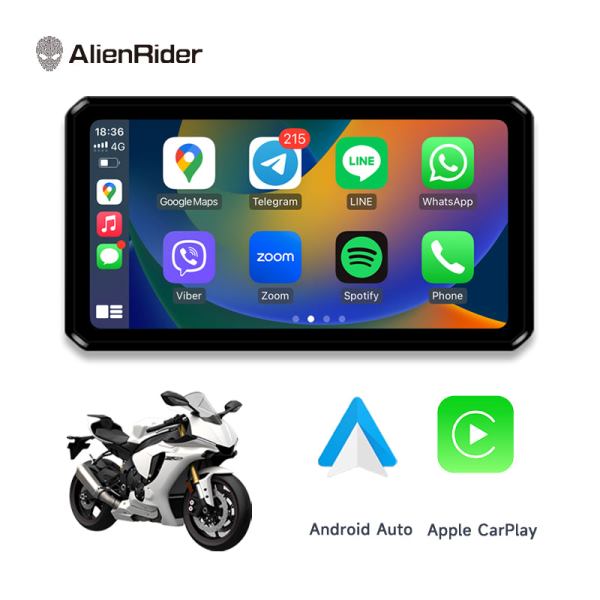 Alien Rider M2 Pro Motorcycle Dual Recording Bike Navigation System TPMS GPS With Touch Screen and Radar