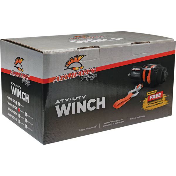 All Balls Racing 3500 lb Expedition 4 Bolt Winch w/Wire Winch (431-01023)
