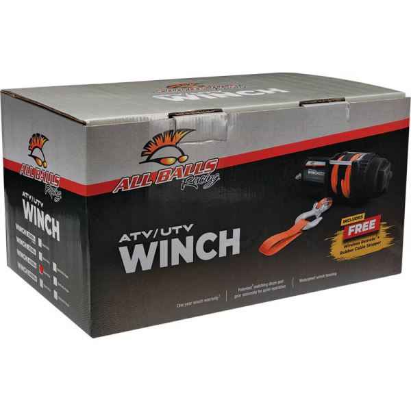 All Balls Racing 4500 LB Expedition 4 Bolt Winch w/Wire Winch (431-01025)