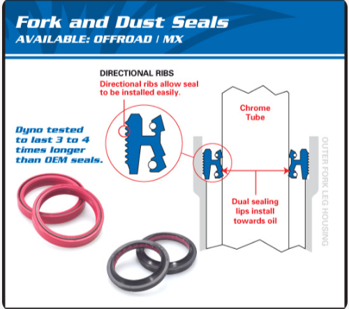 All Balls Racing Fork Dust Seals Pair (57-113)