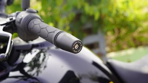 Aluminium bar end sliders for Himalayan 450 black