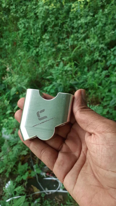 Angled Aluminum Silver Handlebar Risers for Interceptor 650 - Carbon Racing - Riders Junction