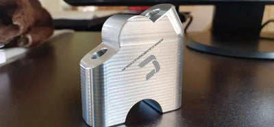 Angled Aluminum Silver Handlebar Risers for Interceptor 650 - Carbon Racing - Riders Junction