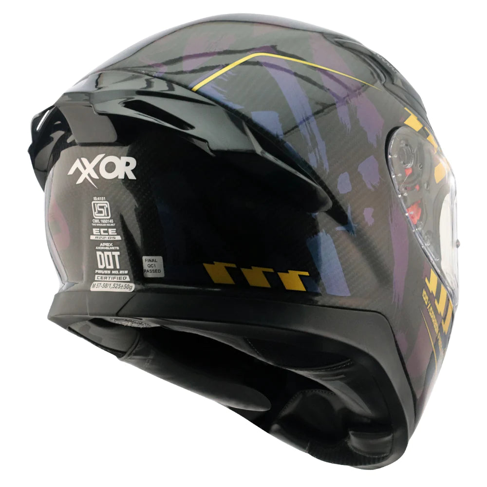 Axor Apex Carbon Small Checks Gloss Carbon Neon Yellow Helmet