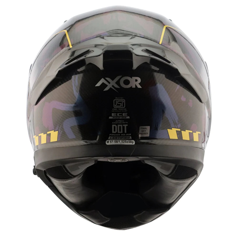 Axor Apex Carbon Small Checks Gloss Carbon Neon Yellow Helmet