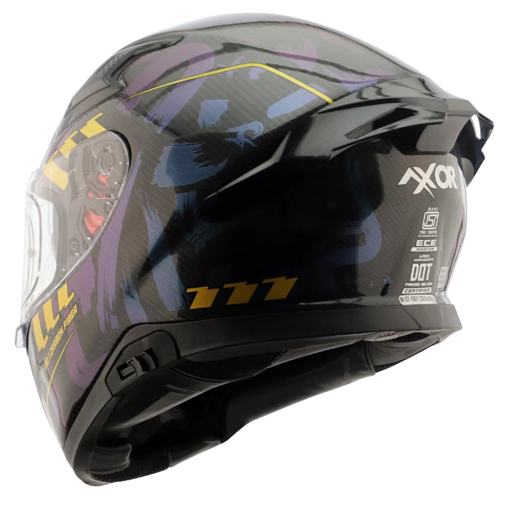 Axor Apex Carbon Small Checks Gloss Carbon Neon Yellow Helmet