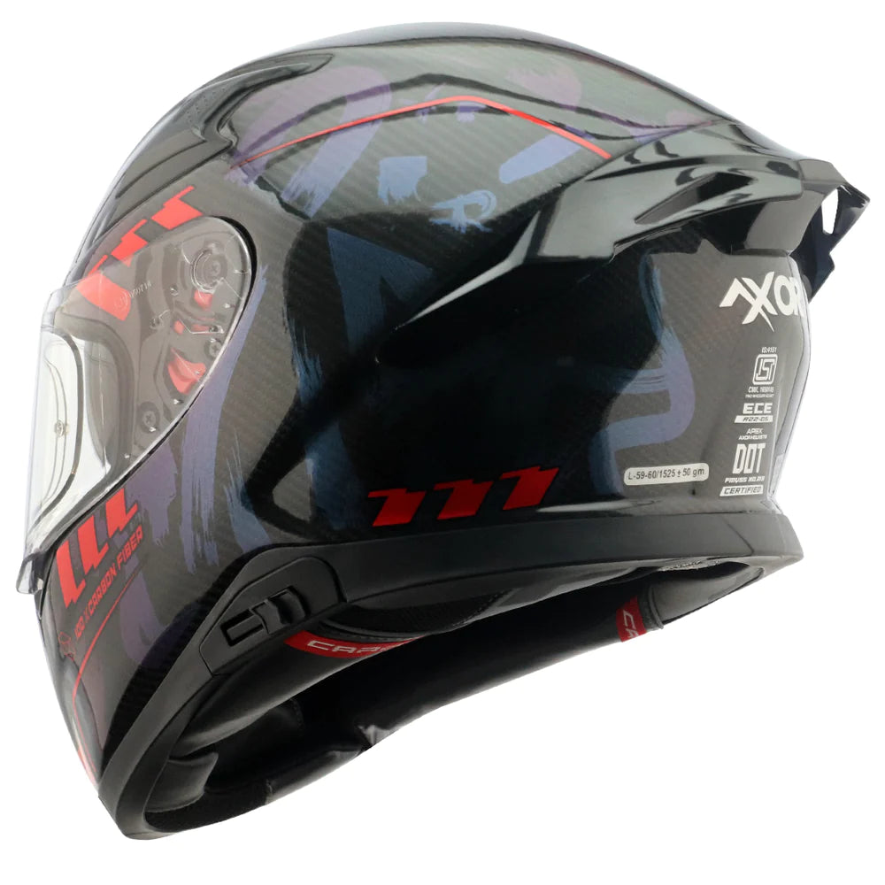 Axor Apex Carbon Small Checks Gloss Carbon Red Helmet