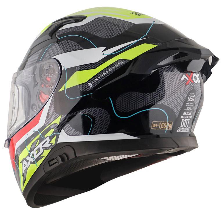 Axor Apex Dynamo Gloss Helmet-Black Neon Yellow