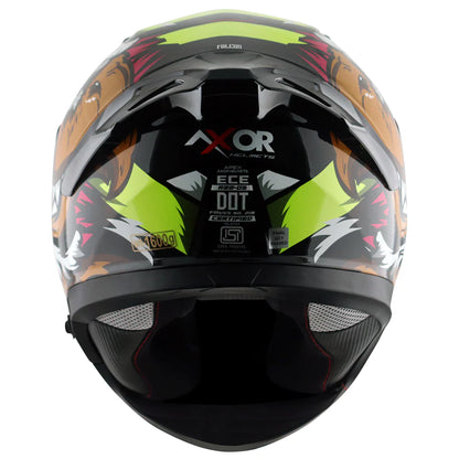Axor Apex Falcon Full-Face Helmet - Glossy Black Neon Yellow