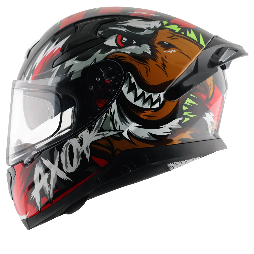 Axor Apex Falcon Full-Face Helmet - Glossy Black Red
