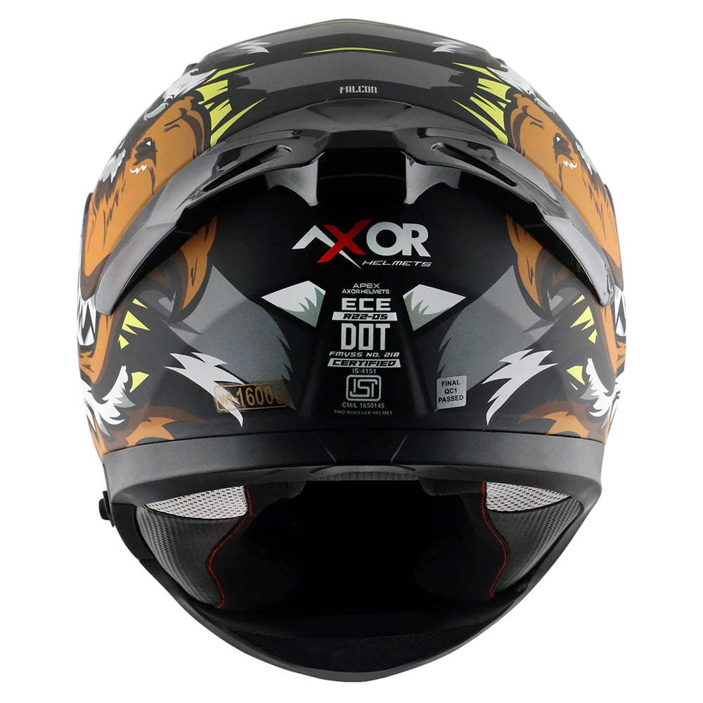 Axor Apex Falcon Full-Face Helmet - Matt Black Grey