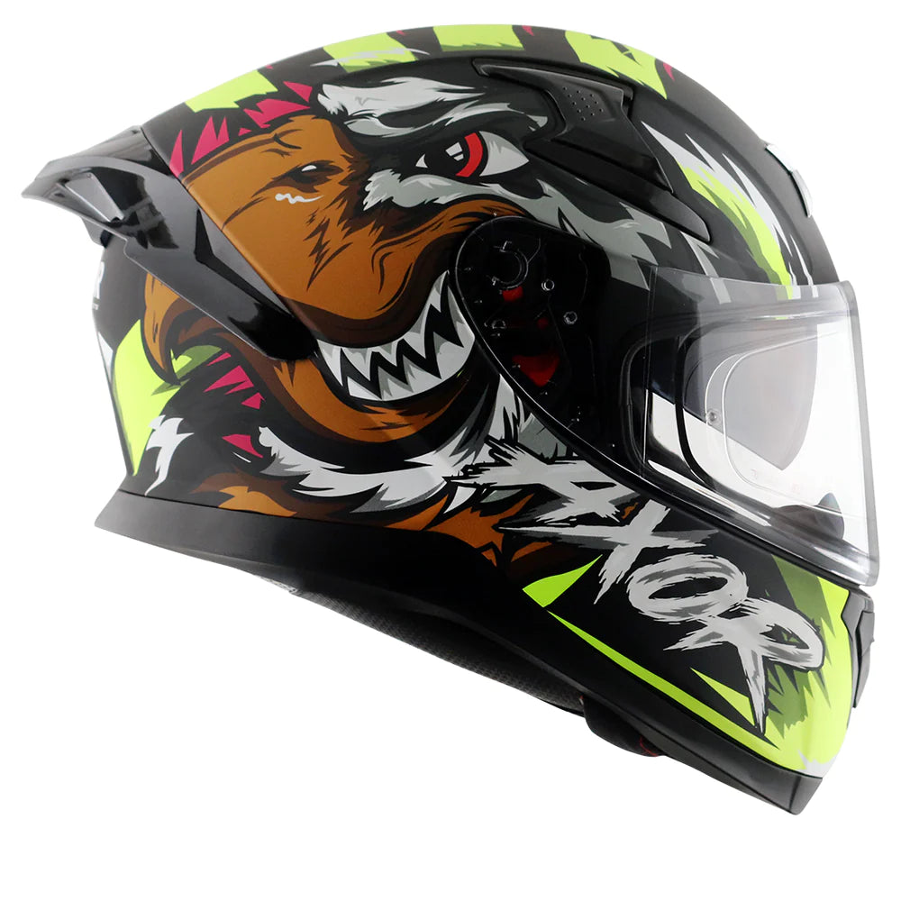 Axor Apex Falcon Full-Face Helmet - Matt Black Neon Yellow