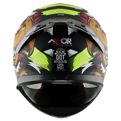 Axor Apex Falcon Full-Face Helmet - Matt Black Neon Yellow