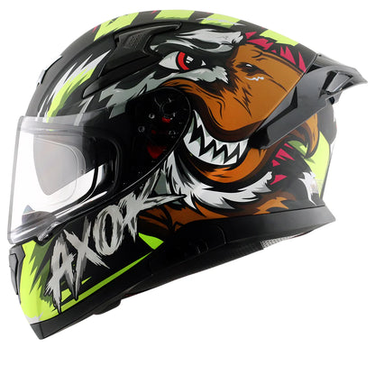 Axor Apex Falcon Full-Face Helmet - Matt Black Neon Yellow